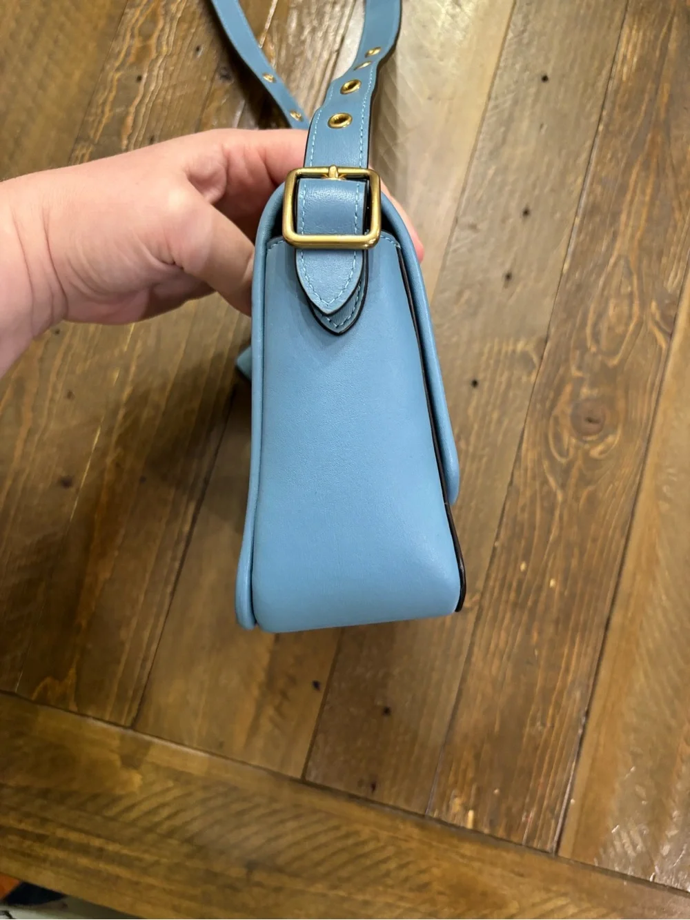 Coach Rambler Crossbody 16 in Pacific Blue